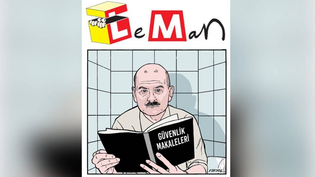 LeMan, ‘güvenlik makaleleri’ okuyan Bakan Soylu’yu kapağına taşıdı