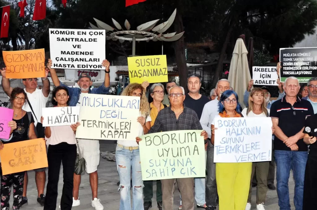 Muğla Adalet Kervanı Termik Santralların Kapatılması İçin Bodrum’da Eylem Yaptı