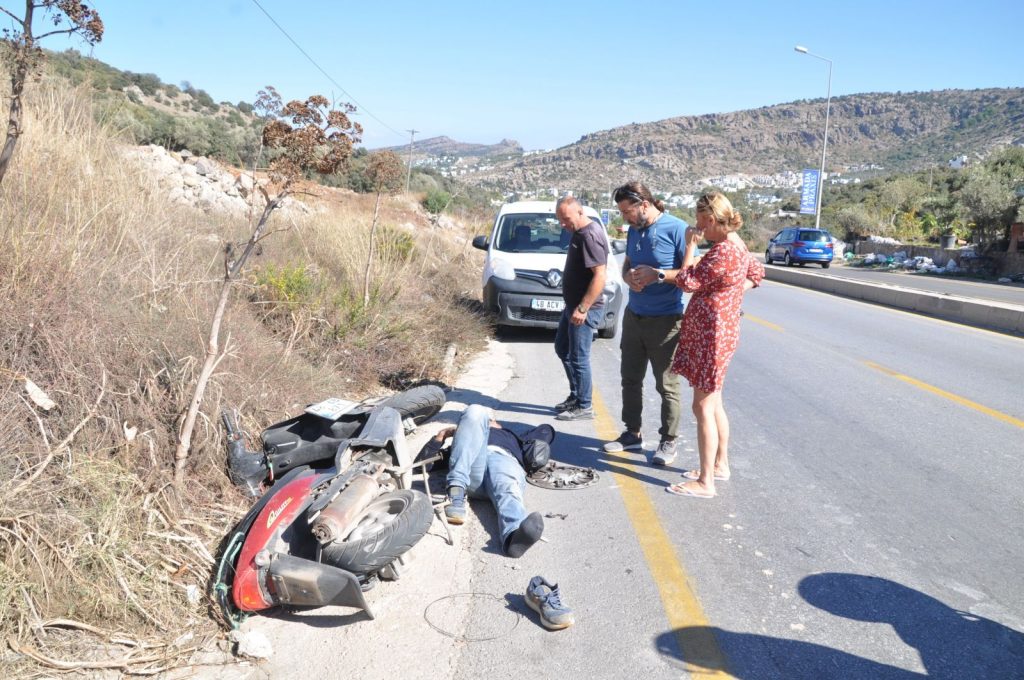 Gündoğan’da Trafik Kazası: Motosikletli Sedat Kale Yaralandı