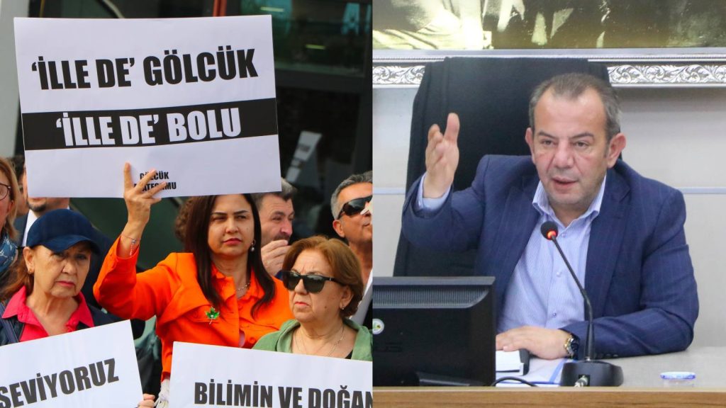 Eşi belediyeye karşı protesto eylemine katılan Tanju Özcan: Ben de seni protesto ediyorum, bu akşam eve geç geleceğim