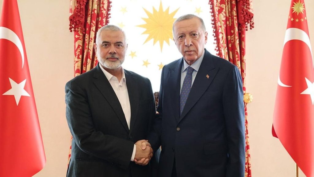 Cumhurbaşkanı Erdoğan Hamas lideriyle görüştü