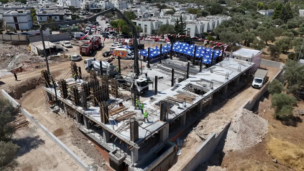 Kabası Bitmek Üzere Olan, Bodrum İtfaiye Hizmet Binasının Temeli Atıldı